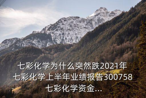  七彩化學(xué)為什么突然跌2021年 七彩化學(xué)上半年業(yè)績(jī)報(bào)告300758 七彩化學(xué)資金...
