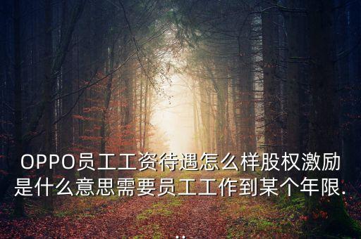 OPPO員工工資待遇怎么樣股權激勵是什么意思需要員工工作到某個年限...